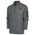thumbnail image 1 of Men's Antigua Heather Gray Denny Hamlin Fortune Quarter-Zip Pullover Jacket, 1 of 1