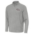 thumbnail image 1 of Men's Antigua  Heather Gray Denver Broncos Subtle Quarter-Zip Top, 1 of 2