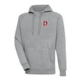thumbnail image 1 of Men's Antigua Heather Gray Denver Broncos Throwback Logo Victory Pullover Hoodie, 1 of 1