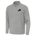 thumbnail image 1 of Men's Antigua  Heather Gray Detroit Lions Subtle Quarter-Zip Top, 1 of 2
