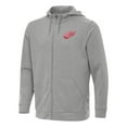 thumbnail image 1 of Men's Antigua Heather Gray Detroit Red Wings Effortless Full-Zip Hoodie Jacket, 1 of 1