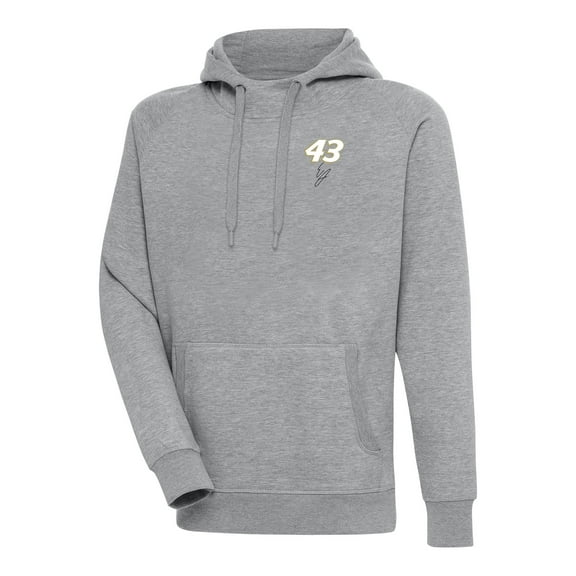 Men's Antigua Heather Gray Erik Jones Victory Pullover Hoodie