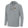 thumbnail image 1 of Men's Antigua  Heather Gray Georgia Tech Yellow Jackets Spikes Quarter-Zip Hoodie, 1 of 1