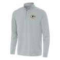 thumbnail image 1 of Men's Antigua Heather Gray Green Bay Packers Bright Quarter-Zip Top, 1 of 1