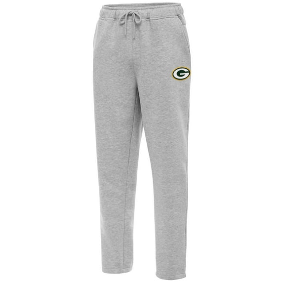 Men's Antigua Heather Gray Green Bay Packers Victory Sweatpants