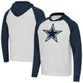 thumbnail image 1 of Men's Antigua Heather Gray/Heather Navy Dallas Cowboys Urgent Raglan Pullover Hoodie, 1 of 3