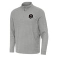 thumbnail image 1 of Men's Antigua Heather Gray Houston Dash Subtle Quarter-Zip Pullover Sweatshirt, 1 of 1