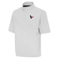 thumbnail image 1 of Men's Antigua Heather Gray Houston Texans Brisk Short Sleeve Quarter-Zip Windshirt, 1 of 1