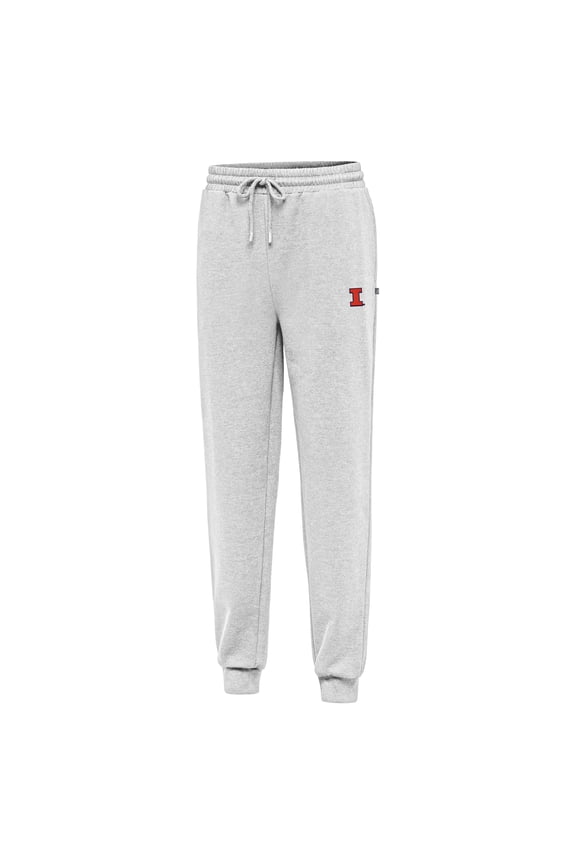 Men's Antigua Heather Gray Illinois Fighting Illini Idol Jogger Pants