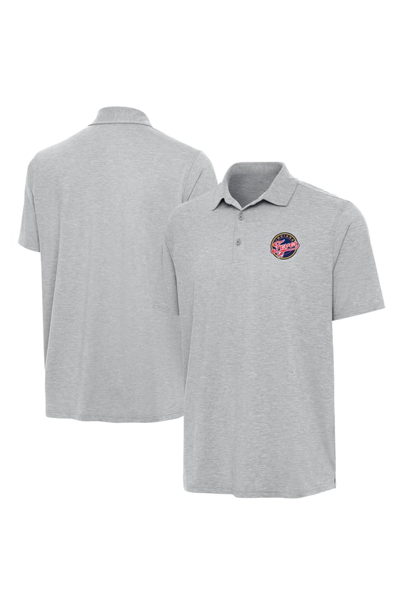 Men's Antigua Heather Gray Indiana Fever Par 3 Polo