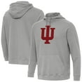 thumbnail image 1 of Men's Antigua Heather Gray Indiana Hoosiers Cloud Pullover Hoodie, 1 of 3