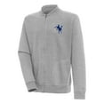 thumbnail image 1 of Men's Antigua Heather Gray Indianapolis Colts Throwback Logo Victory Full-Zip Jacket, 1 of 1