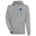 thumbnail image 1 of Men's Antigua Heather Gray Indianapolis Colts Throwback Logo Victory Pullover Hoodie, 1 of 1