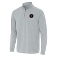 thumbnail image 1 of Men's Antigua Heather Gray Inter Miami CF Bright Quarter-Zip Top, 1 of 1