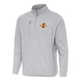 thumbnail image 1 of Men's Antigua Heather Gray Iowa State Cyclones Certain Tri-Blend Quarter-Zip Sweatshirt, 1 of 1