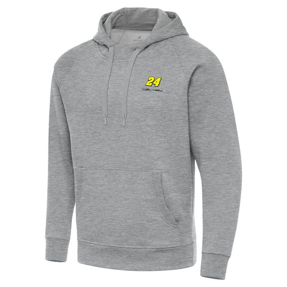 Men's Antigua Heather Gray Jeff Gordon Victory Pullover Hoodie
