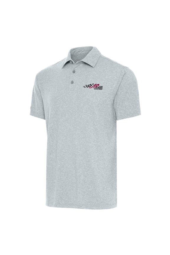 Men's Antigua Heather Gray Joe Gibbs Racing Par 3 Polo