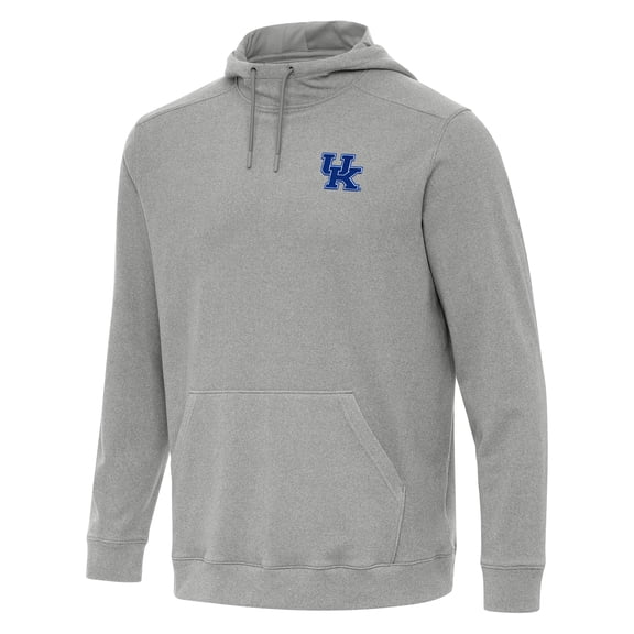 Men's Antigua Heather Gray Kentucky Wildcats Cloud Pullover Hoodie