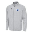 thumbnail image 1 of Men's Antigua Heather Gray Kentucky Wildcats Hold-Up Full-Zip Tri-Blend Jacket, 1 of 1