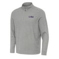 thumbnail image 1 of Men's Antigua Heather Gray LSU Tigers Subtle Quarter-Zip Sweatshirt, 1 of 1