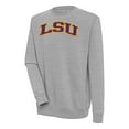 thumbnail image 1 of Men's Antigua  Heather Gray LSU Tigers Victory Pullover Sweatshirt, 1 of 1