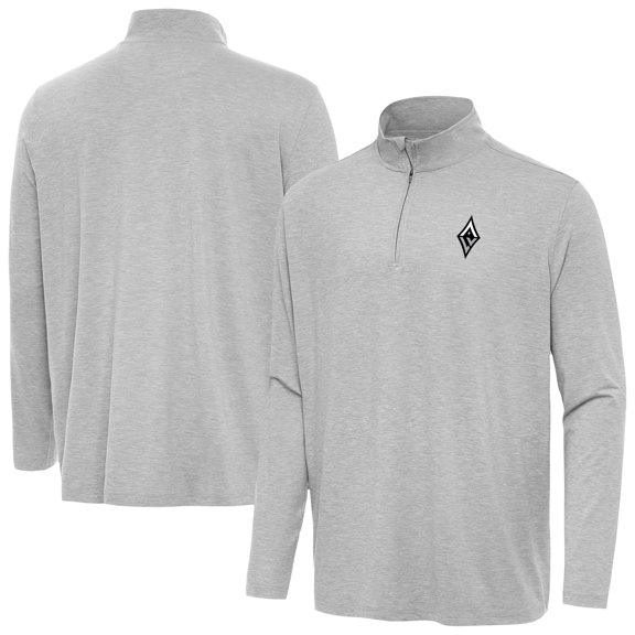 Men's Antigua Heather Gray Las Vegas Aces Hunk Quarter-Zip Top