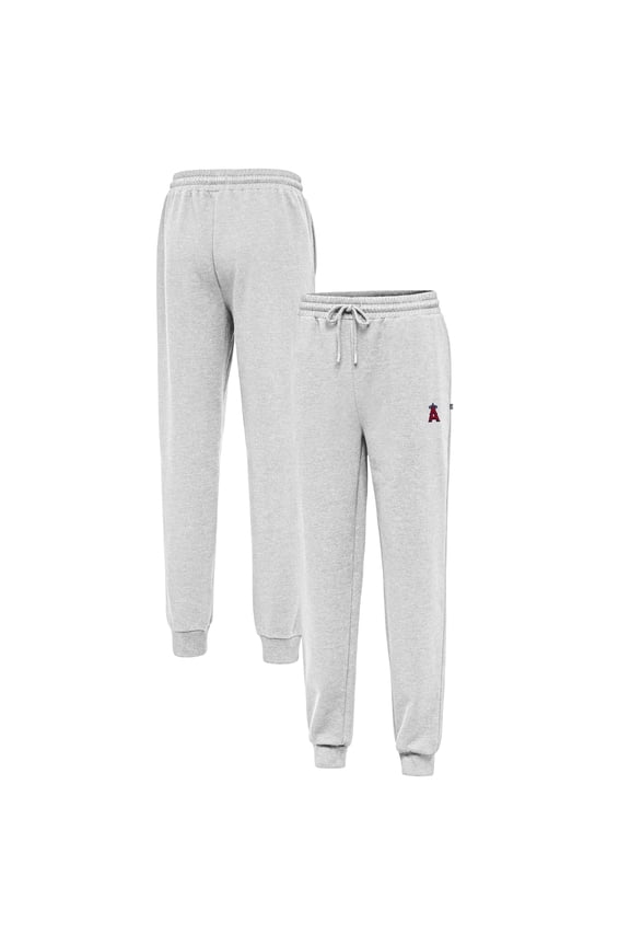 Men's Antigua Heather Gray Los Angeles Angels Idol Jogger Pants