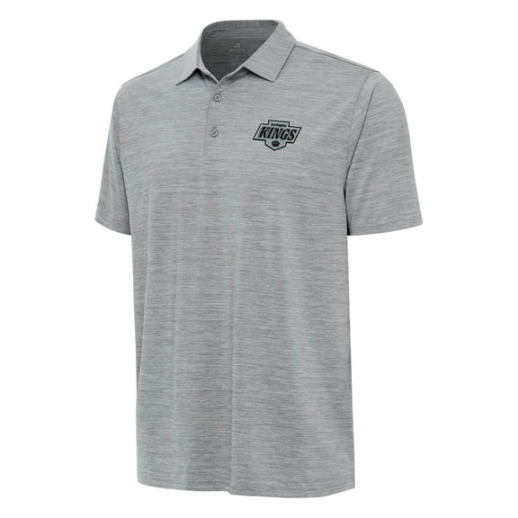 Men's Antigua  Heather Gray Los Angeles Kings Layout Polo