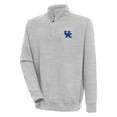 thumbnail image 1 of Men's Antigua  Heather Gray Kentucky Wildcats Victory Quarter-Zip Pullover Top, 1 of 1