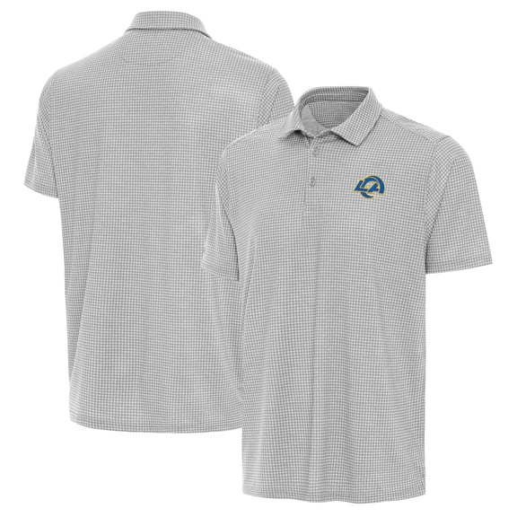 Men's Antigua Heather Gray Los Angeles Rams Replica Polo