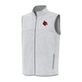 thumbnail image 1 of Men's Antigua Heather Gray Louisville Cardinals Fortune Full-Zip Vest, 1 of 1