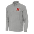 thumbnail image 1 of Men's Antigua Heather Gray Maryland Terrapins Subtle Quarter-Zip Sweatshirt, 1 of 1