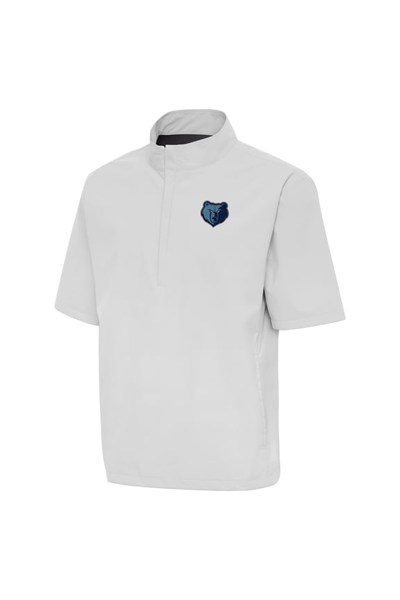 Men's Antigua Heather Gray Memphis Grizzlies Brisk Quarter-Zip Windbreaker