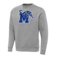 thumbnail image 1 of Men's Antigua Heather Gray Memphis Tigers Big & Tall Victory Pullover Sweatshirt, 1 of 1
