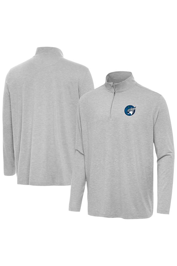 Men's Antigua Heather Gray Minnesota Lynx Hunk Quarter-Zip Top