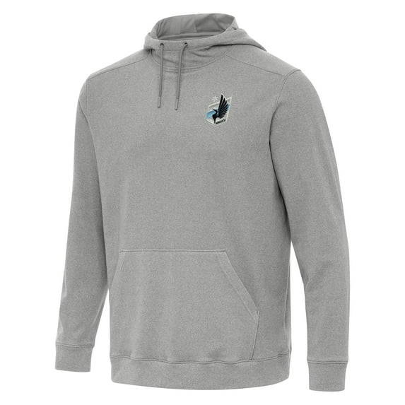 Men's Antigua Heather Gray Minnesota United FC Cloud Pullover Hoodie