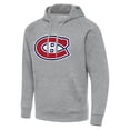 thumbnail image 1 of Men's Antigua Heather Gray Montreal Canadiens Big & Tall Victory Pullover Hoodie, 1 of 1