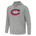 thumbnail image 1 of Men's Antigua Heather Gray Montreal Canadiens Cloud Pullover Hoodie, 1 of 1