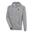 thumbnail image 1 of Men's Antigua  Heather Gray Myrtle Beach Pelicans Victory Full-Zip Hoodie, 1 of 1