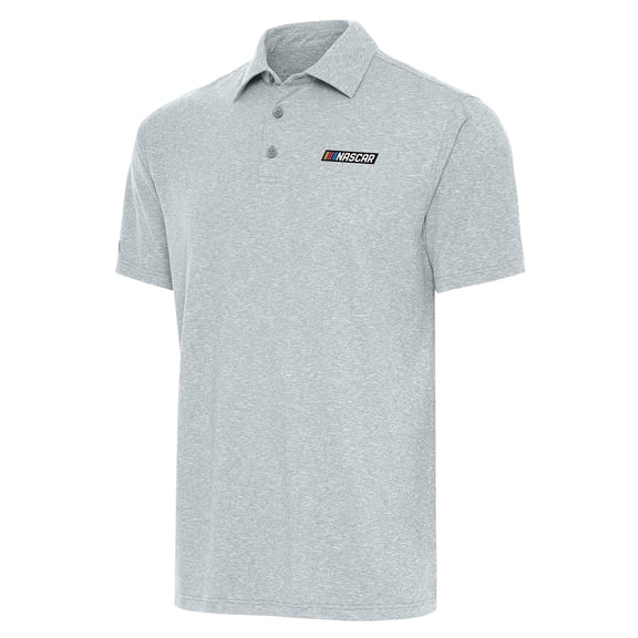 Men's Antigua  Heather Gray NASCAR Big & Tall Par 3 Polo