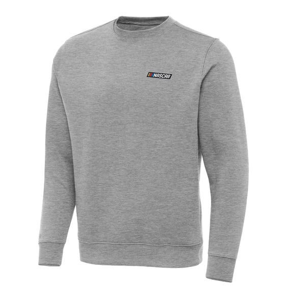 Men's Antigua Heather Gray NASCAR Big & Tall Victory Pullover Sweatshirt