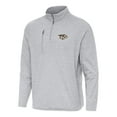 thumbnail image 1 of Men's Antigua Heather Gray Nashville Predators Certain Quarter-Zip Tri-Blend Sweatshirt, 1 of 1