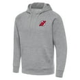 thumbnail image 1 of Men's Antigua Heather Gray New Jersey Devils Big & Tall Victory Pullover Hoodie, 1 of 1