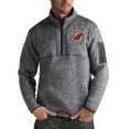 thumbnail image 1 of Men's Antigua Heather Gray New Jersey Devils Fortune Big & Tall Quarter-Zip Pullover Jacket, 1 of 1