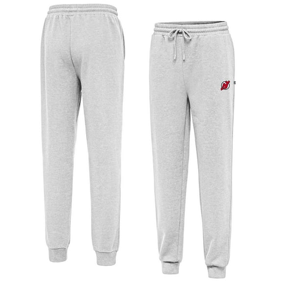 Men's Antigua Heather Gray New Jersey Devils Idol Jogger Pants