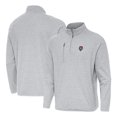 thumbnail image 1 of Men's Antigua Heather Gray New Mexico Lobos Certain Tri-Blend Quarter-Zip Top, 1 of 3