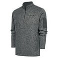 thumbnail image 1 of Men's Antigua Heather Gray New Orleans Pelicans Metallic Logo Fortune Quarter-Zip Jacket, 1 of 1