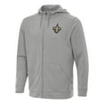 thumbnail image 1 of Men's Antigua Heather Gray New Orleans Saints Effortless Full-Zip Hoodie, 1 of 1