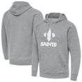thumbnail image 1 of Men's Antigua Heather Gray New Orleans Saints Victory Pullover Hoodie, 1 of 3