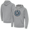 thumbnail image 1 of Men's Antigua Heather Gray New York City FC Big & Tall Victory Pullover Hoodie, 1 of 3
